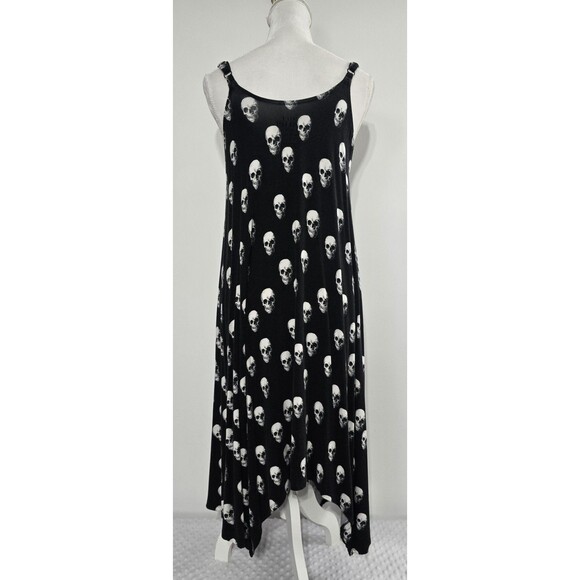 Torrid Skull Super Soft Knits Hi Low Maxi Dress Plus Size 0 Gothic Skulls Lounge - Picture 10 of 12